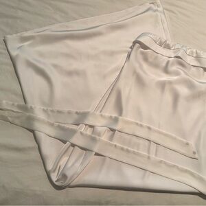 Elegant White Satin Dress